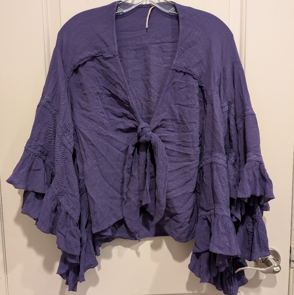 Free people boho Purple blouse size Small - Picture 2 of 9